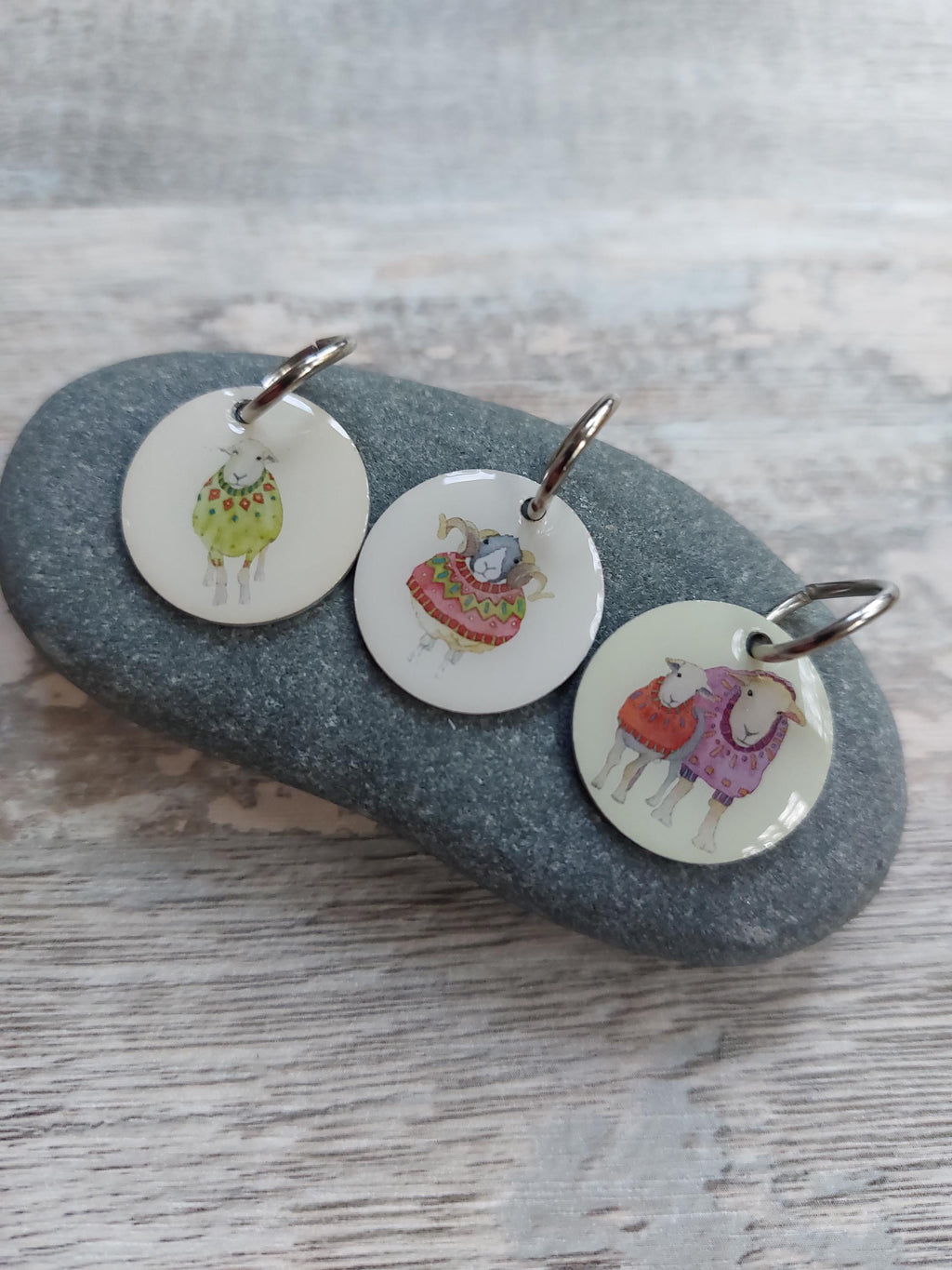 One Round Sheep Stitch Marker by Emma Ball | Knitting Stitch Markers |Crochet Progress Keepers|Notion|Gift for Knitters & Crocheters