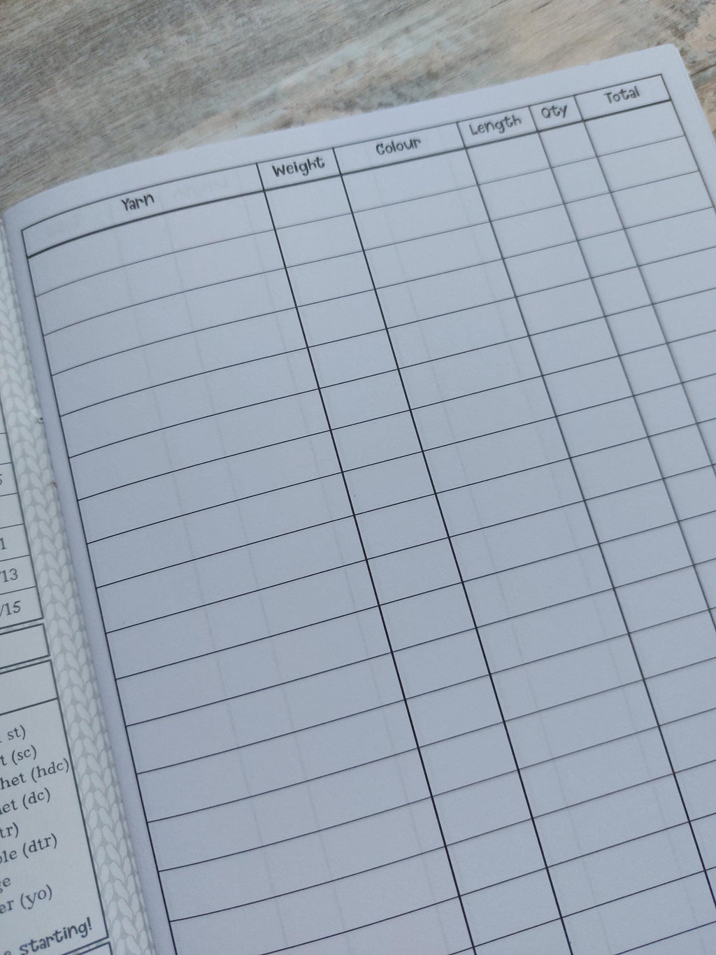 Stash Notes Book by Emma Ball  Knitting & Crochet Journal