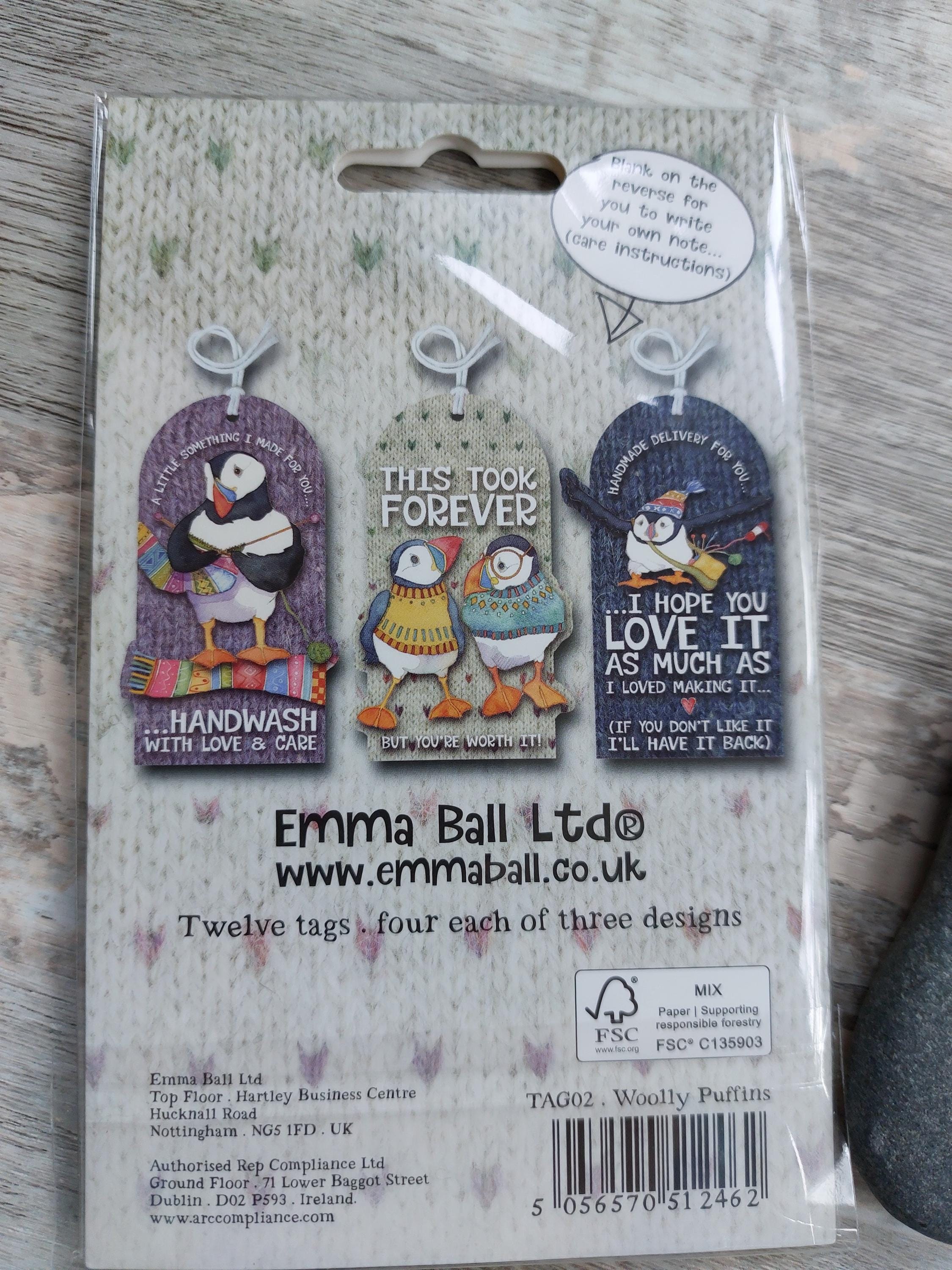 Woolly Puffins Crafting Tags by Emma Ball