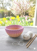 Knitted Texture Yarn Bowl – Sweet Pea Dream Lilac, Blush Pink and Cream