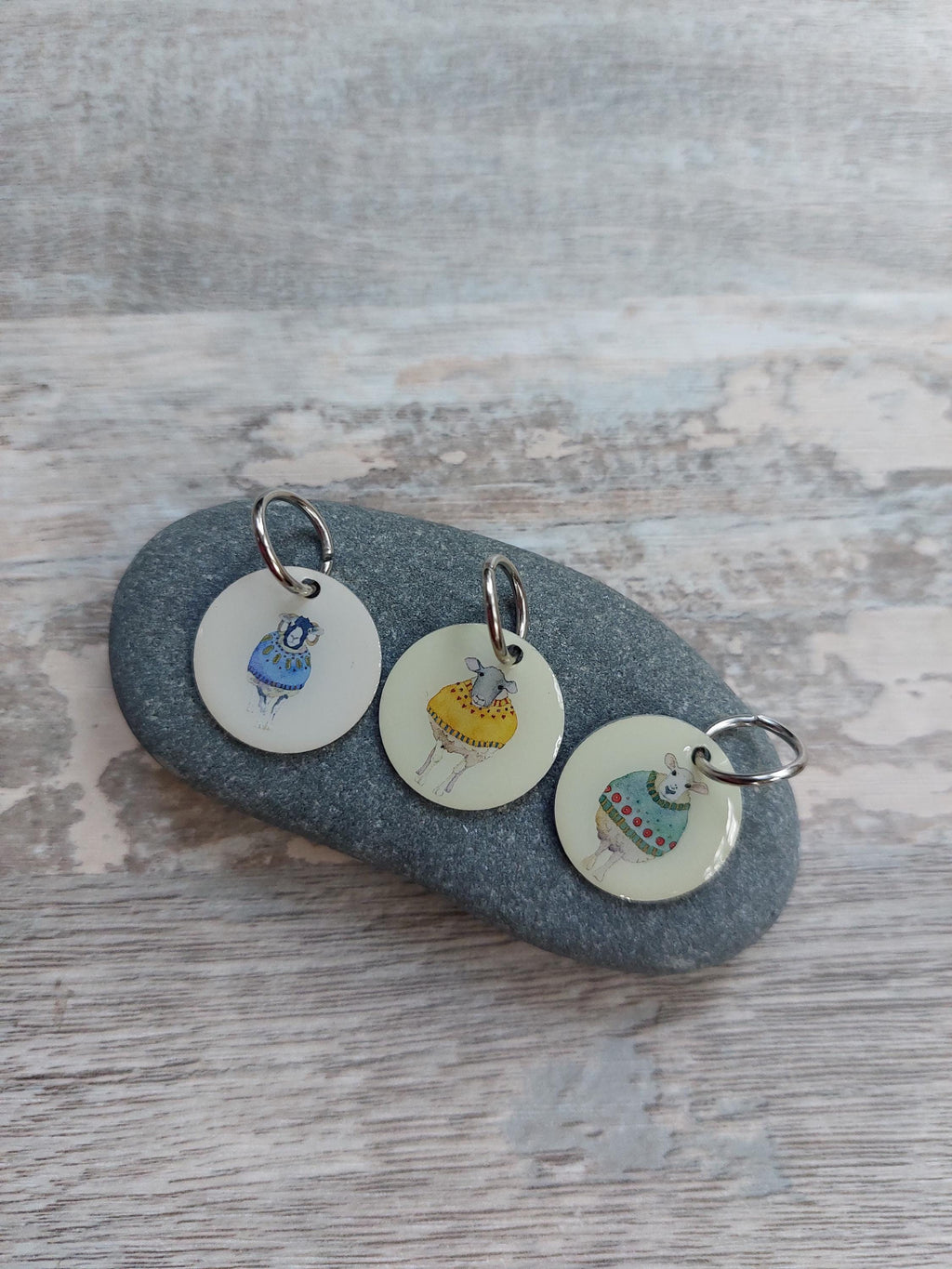 One Round Sheep Stitch Marker by Emma Ball | Knitting Stitch Markers |Crochet Progress Keepers|Notion|Gift for Knitters & Crocheters