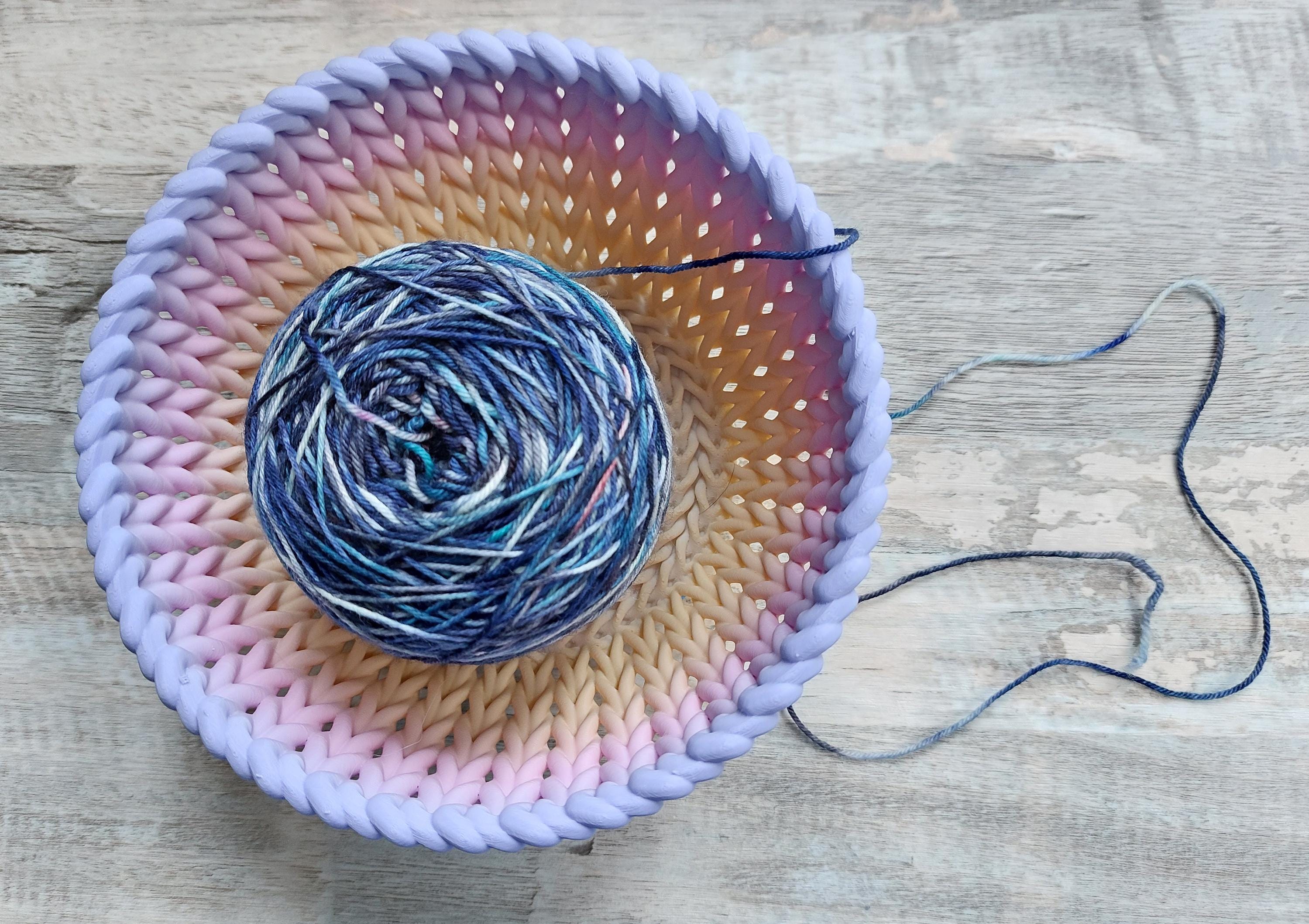 Knitted Texture Yarn Bowl – Sweet Pea Dream Lilac, Blush Pink and Cream