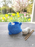 Knitted Texture Hippo Yarn Bowl