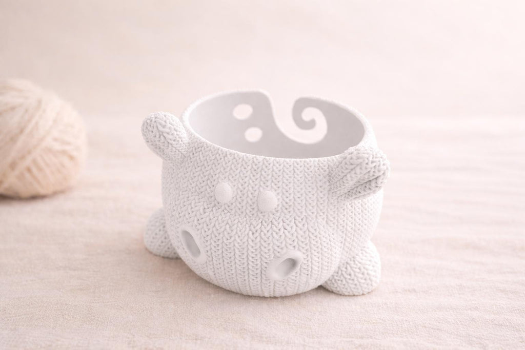 Knitted Texture Hippo Yarn Bowl