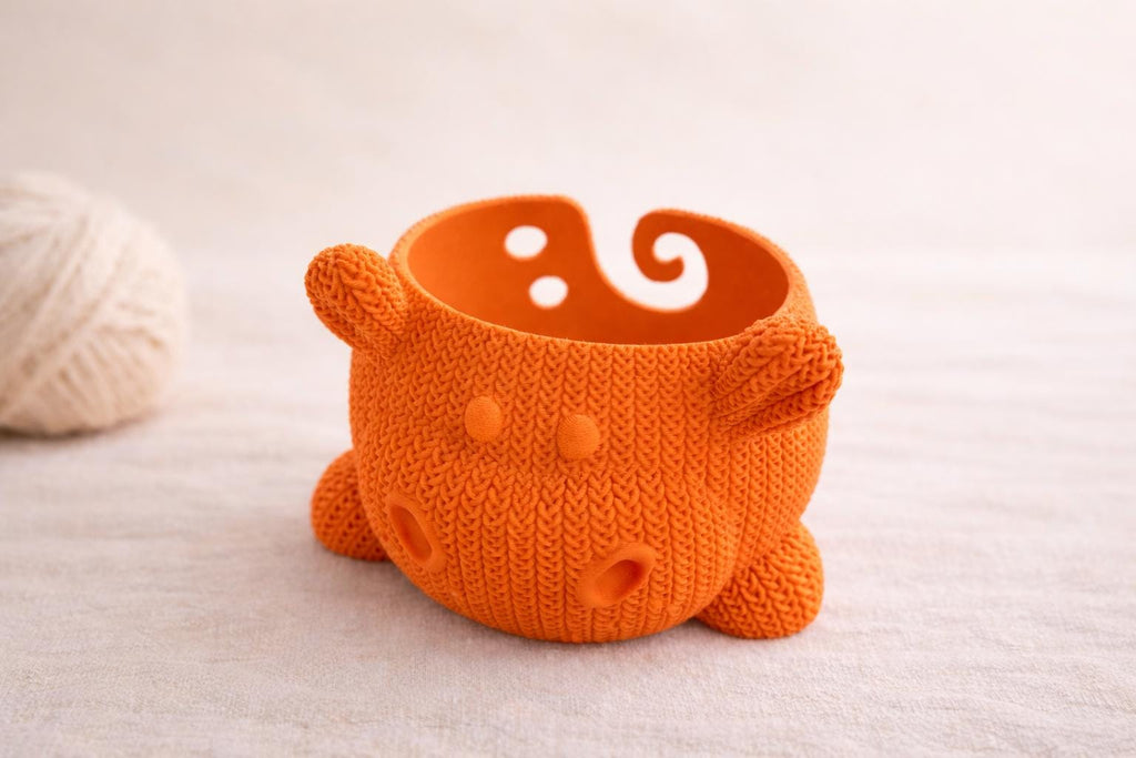 Mini Knitted Texture Hippo Yarn Bowl