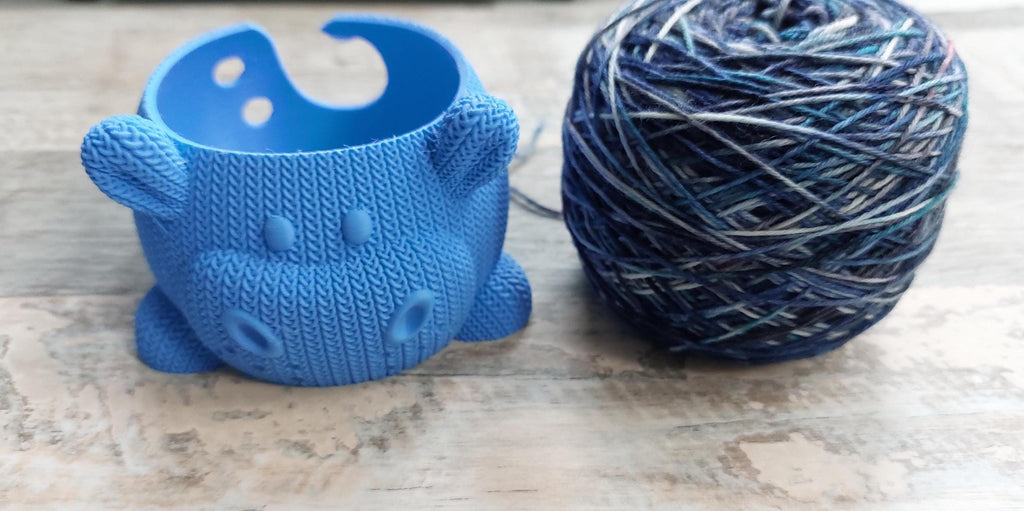 Mini Knitted Texture Hippo Yarn Bowl