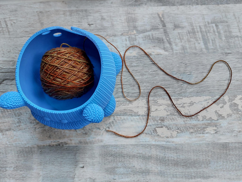 Mini Knitted Texture Hippo Yarn Bowl