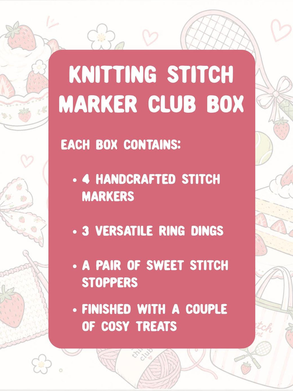 Pre-Order Berry Grand Slam July Stitch Marker Club Box 2026– Crochet Knitting Gift (Limited Edition)