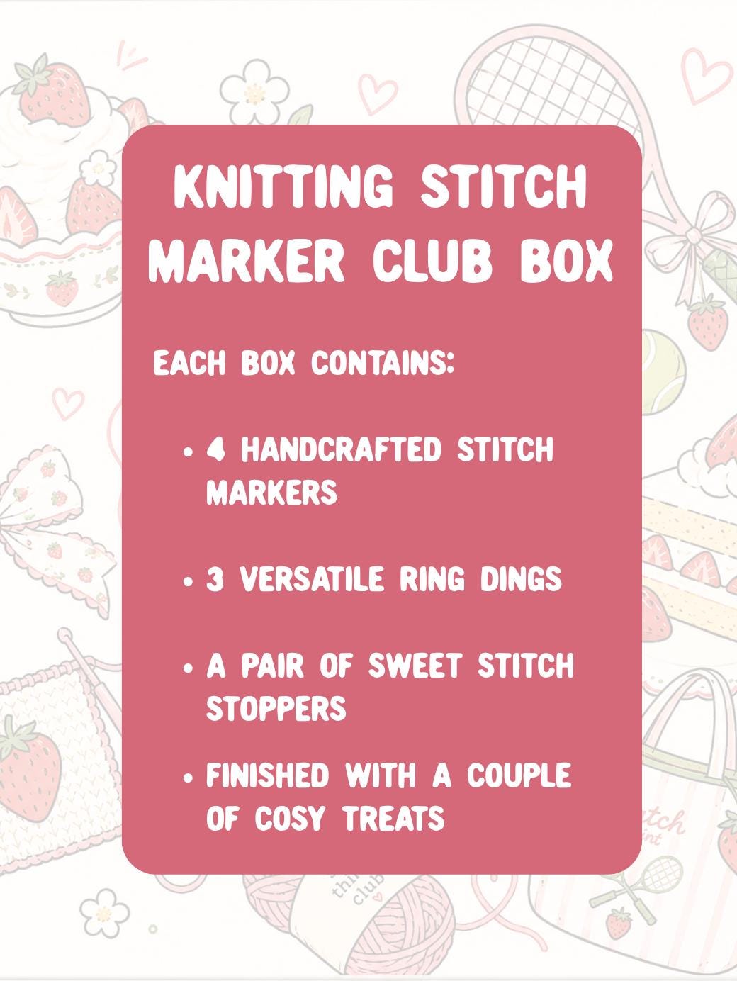 Pre-Order Berry Grand Slam July Stitch Marker Club Box 2026– Crochet Knitting Gift (Limited Edition)