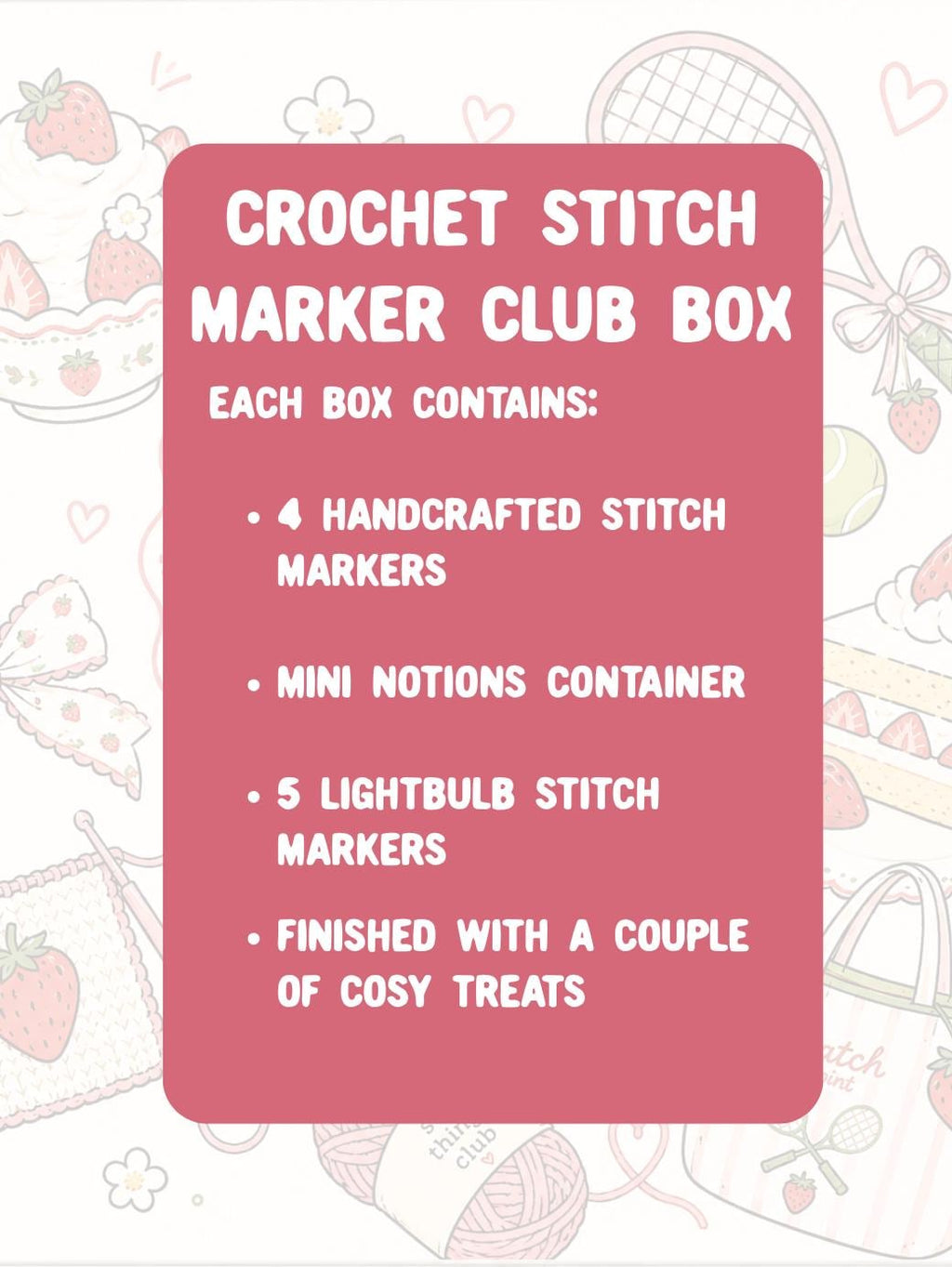 Pre-Order Berry Grand Slam July Stitch Marker Club Box 2026– Crochet Knitting Gift (Limited Edition)