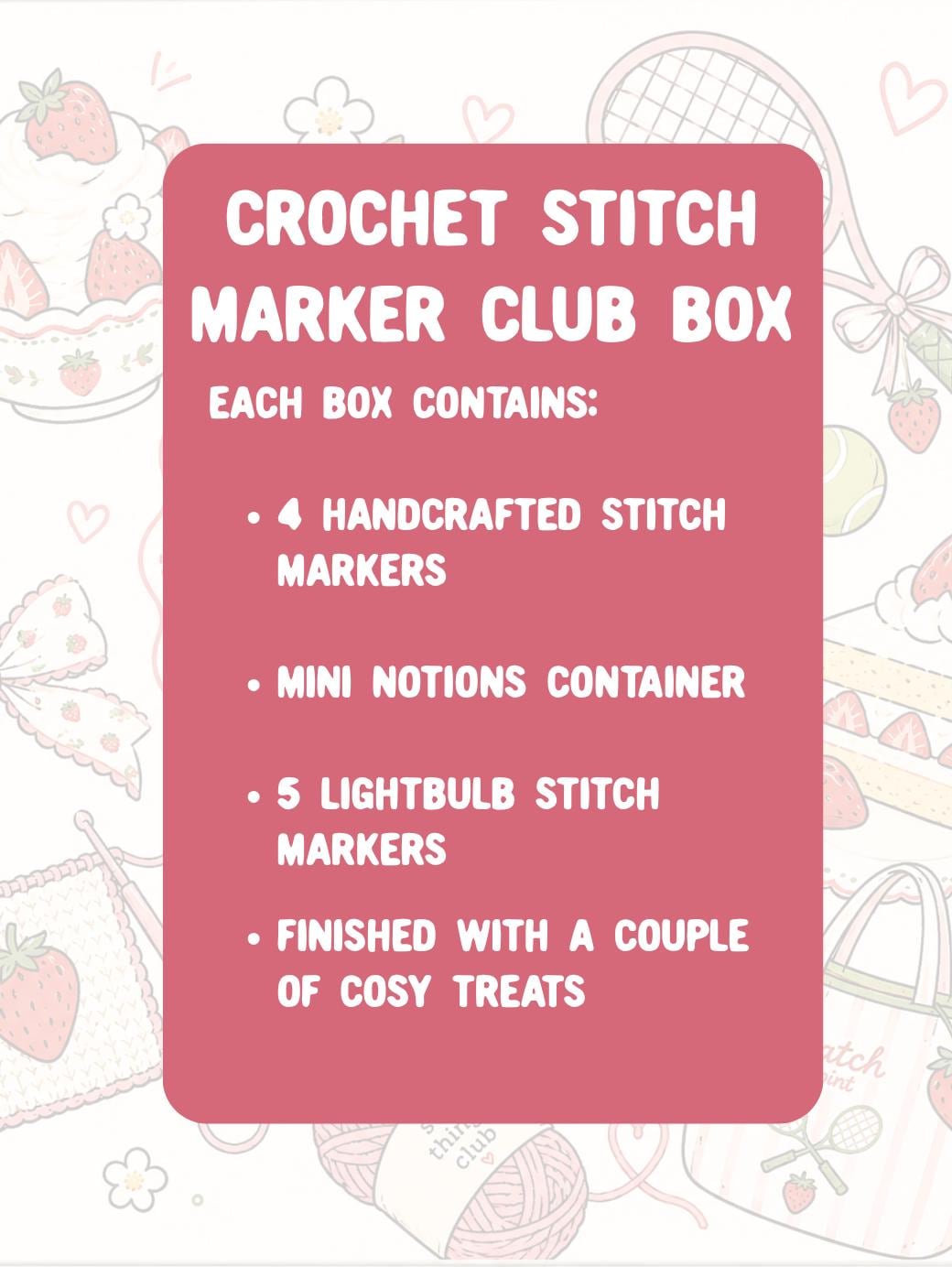 Pre-Order Berry Grand Slam July Stitch Marker Club Box 2026– Crochet Knitting Gift (Limited Edition)