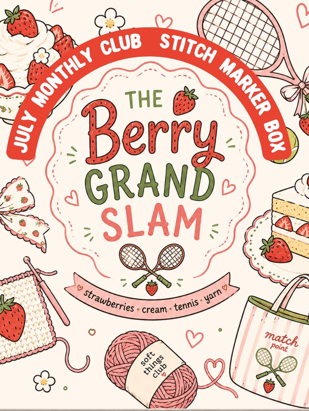 Pre-Order Berry Grand Slam July Stitch Marker Club Box 2026– Crochet Knitting Gift (Limited Edition)